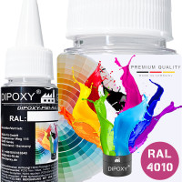 1000g Dipoxy-PMI-RAL 4010 TELEMAGENTA Extrem hoch konzentrierte Basis Pigment Farbpaste Farbmittel für Epoxidharz, Polyesterharz, Polyurethan Systeme, Beton, Lacke, Flüssigfarbe Kunstharz Schmuck
