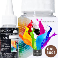 1000g Dipoxy-PMI-RAL 8002 SIGNALBRAUN Extrem hoch konzentrierte Basis Pigment Farbpaste Farbmittel für Epoxidharz, Polyesterharz, Polyurethan Systeme, Beton, Lacke, Flüssigfarbe Kunstharz Schmuck