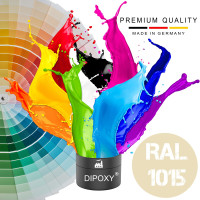 150g Dipoxy-PMI-RAL 1015 HELLELFENBEIN Extrem hoch konzentrierte Basis Pigment Farbpaste Farbmittel für Epoxidharz, Polyesterharz, Polyurethan Systeme, Beton, Lacke, Flüssigfarbe Kunstharz Schmuck