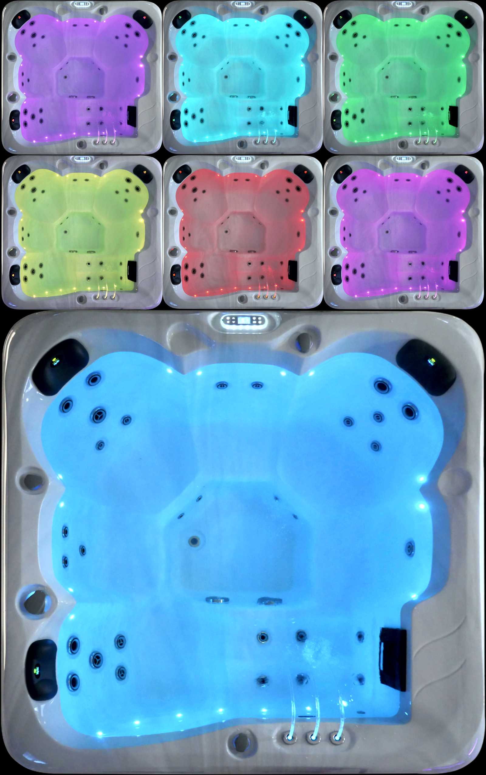 Whirlpool LED Farben bei Nacht
